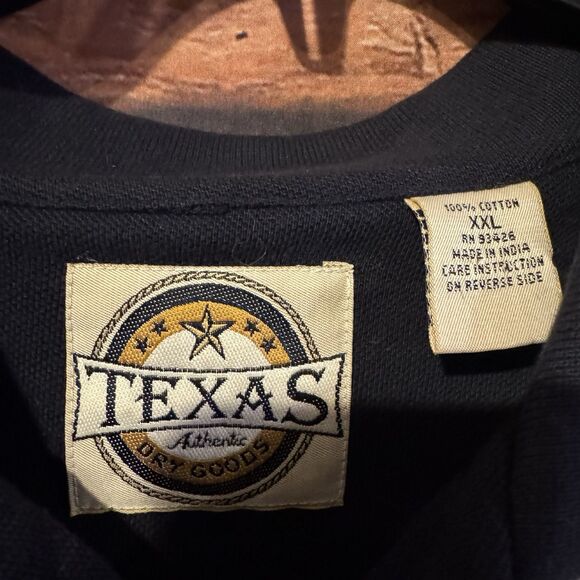 Texas Dry Goods Flag Polo Shirt XXL Men’s Short Sleeve 100% Cotton Authentic - Picture 3 of 6